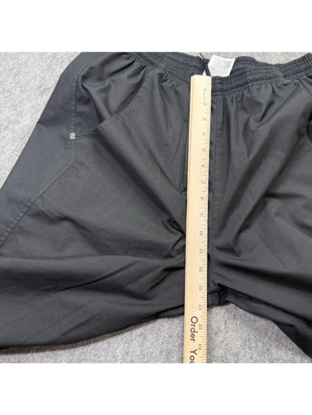 Adidas Windbreaker Track Pants Men L Black Lined 30